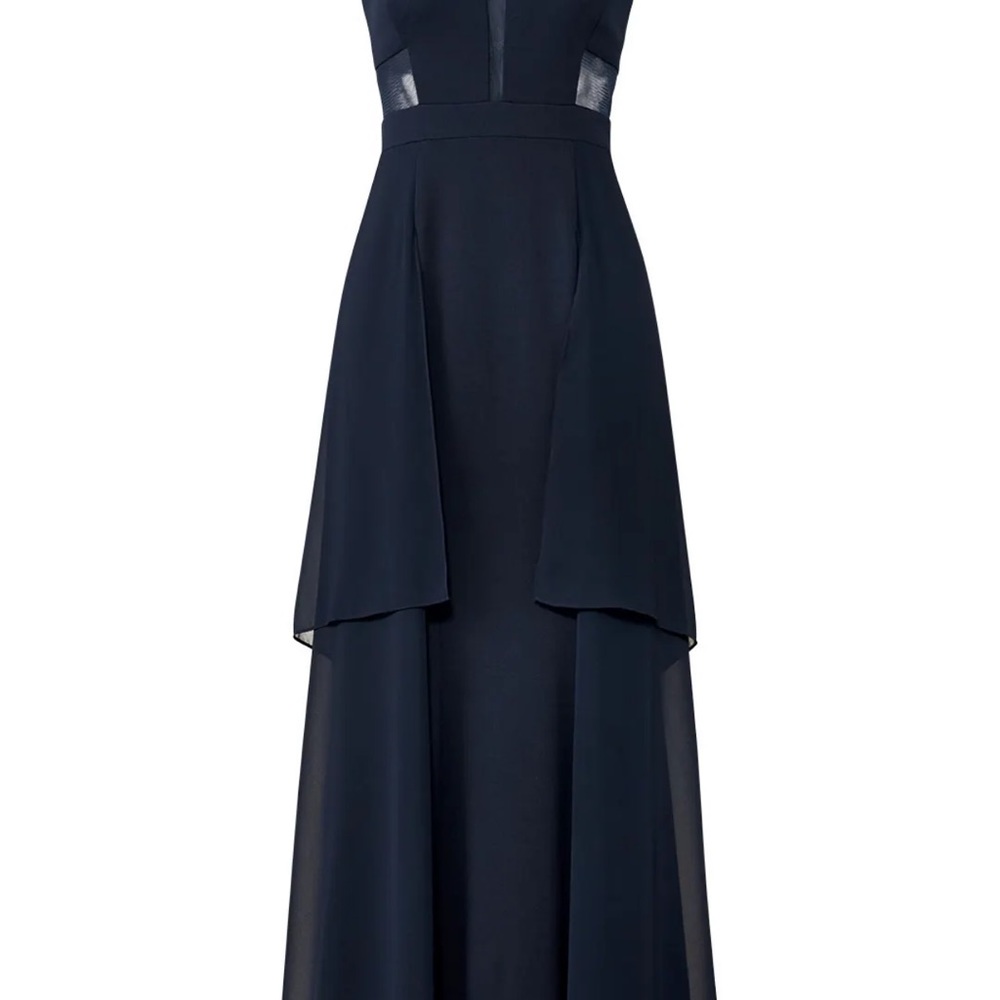 Lm Collection Navy Flutter Gown, Size 4 - Worn On… - image 2